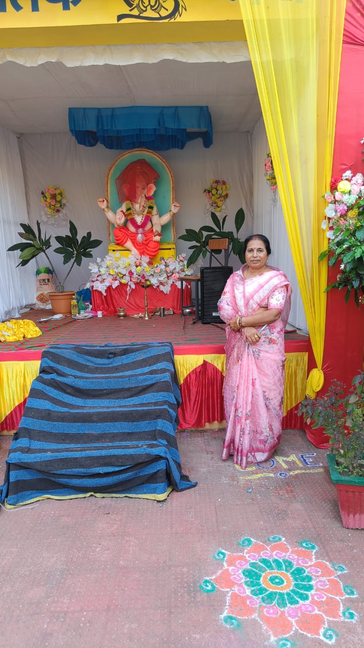Government Gajanan Madhav Muktibodh College Sahaspur Lohara Kabirdham - शास. महाविद्यालय स./लोहारा में श्री गणेश जी की स्थापना